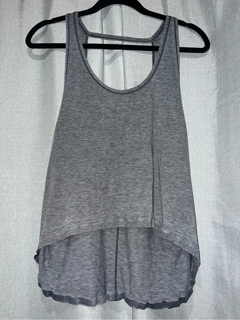 Lululemon Gray Racerback High Low Flowy Workout Tank Top